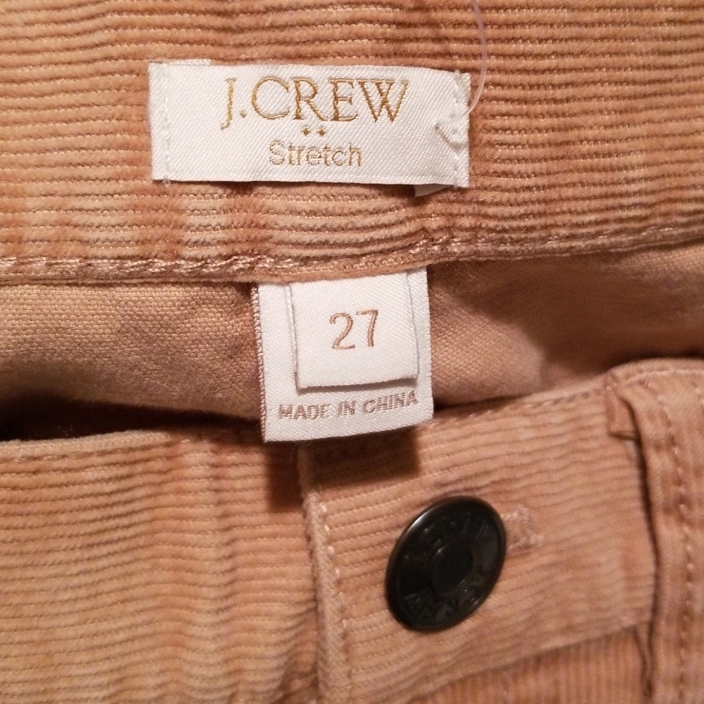 NWT J. Crew Stretch Vintage Cord Toothpick sz 27 - Picture 6 of 7